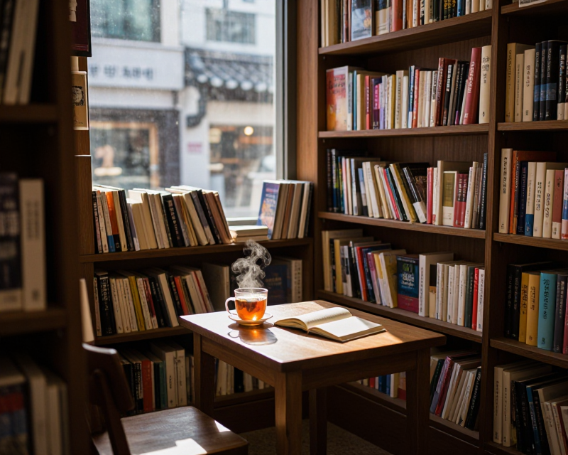 Cozy Bookstore Atmosphere