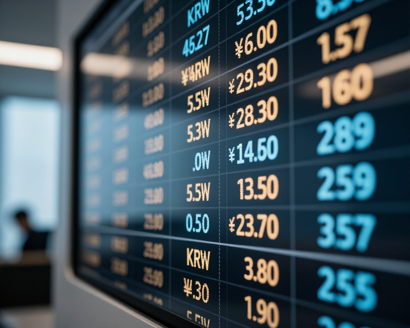 Financial Exchange Rate Display