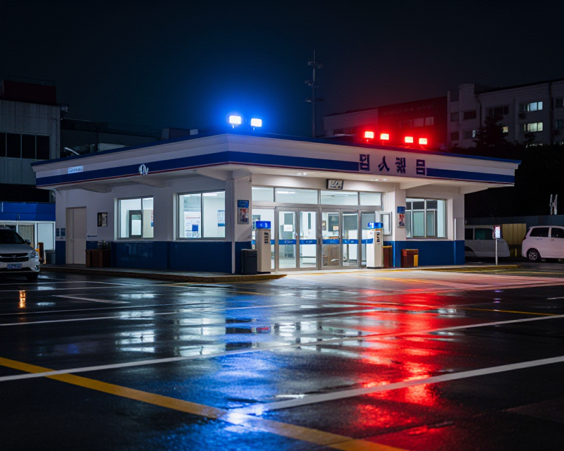 Atmospheric Police Station Scene