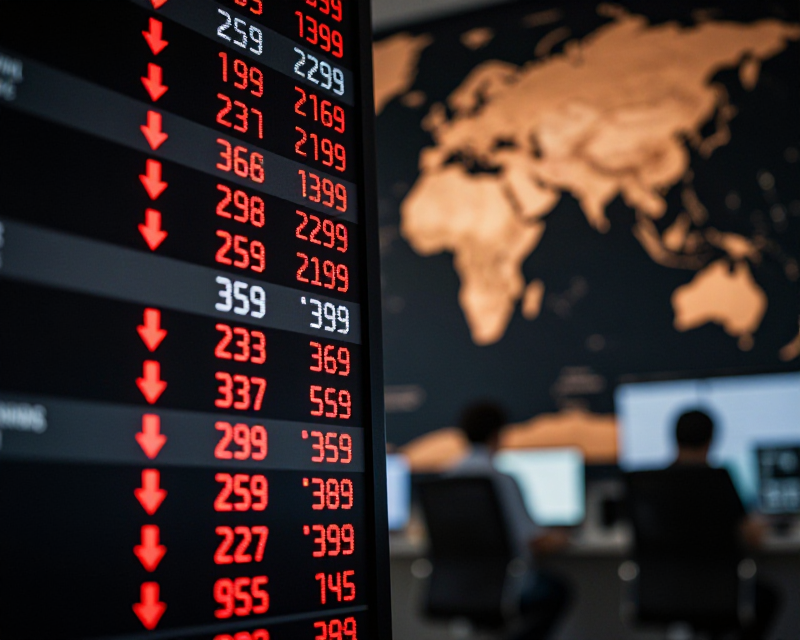 Financial Market Tension Concept