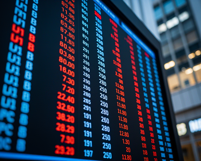Digital Stock Market Display in Seoul
