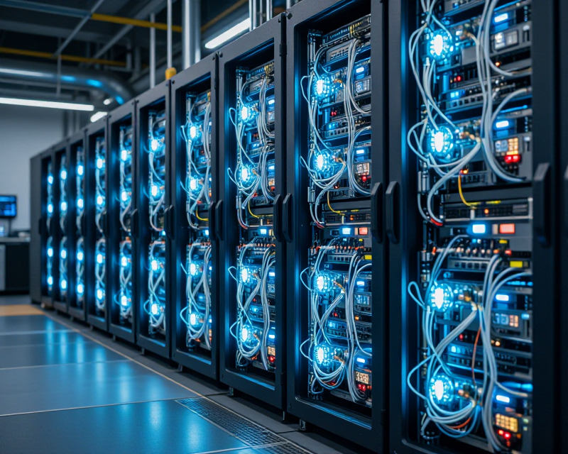 Futuristic AI Data Center in South Korea